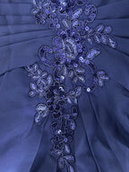 Rosalie dusty blue bodice detail mother of the bride dress