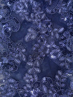 Josephine Cove Dusty Blue hem detail mother of the bride dress