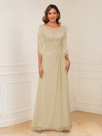 Josephine Cove Champagne front view mother of the bride dress