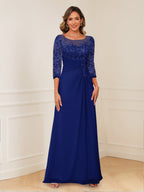 Josephine Cove Royal Blue front view mother of the bride dress