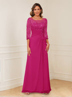 Josephine Cove Fuchsia back view mother of the bride dress