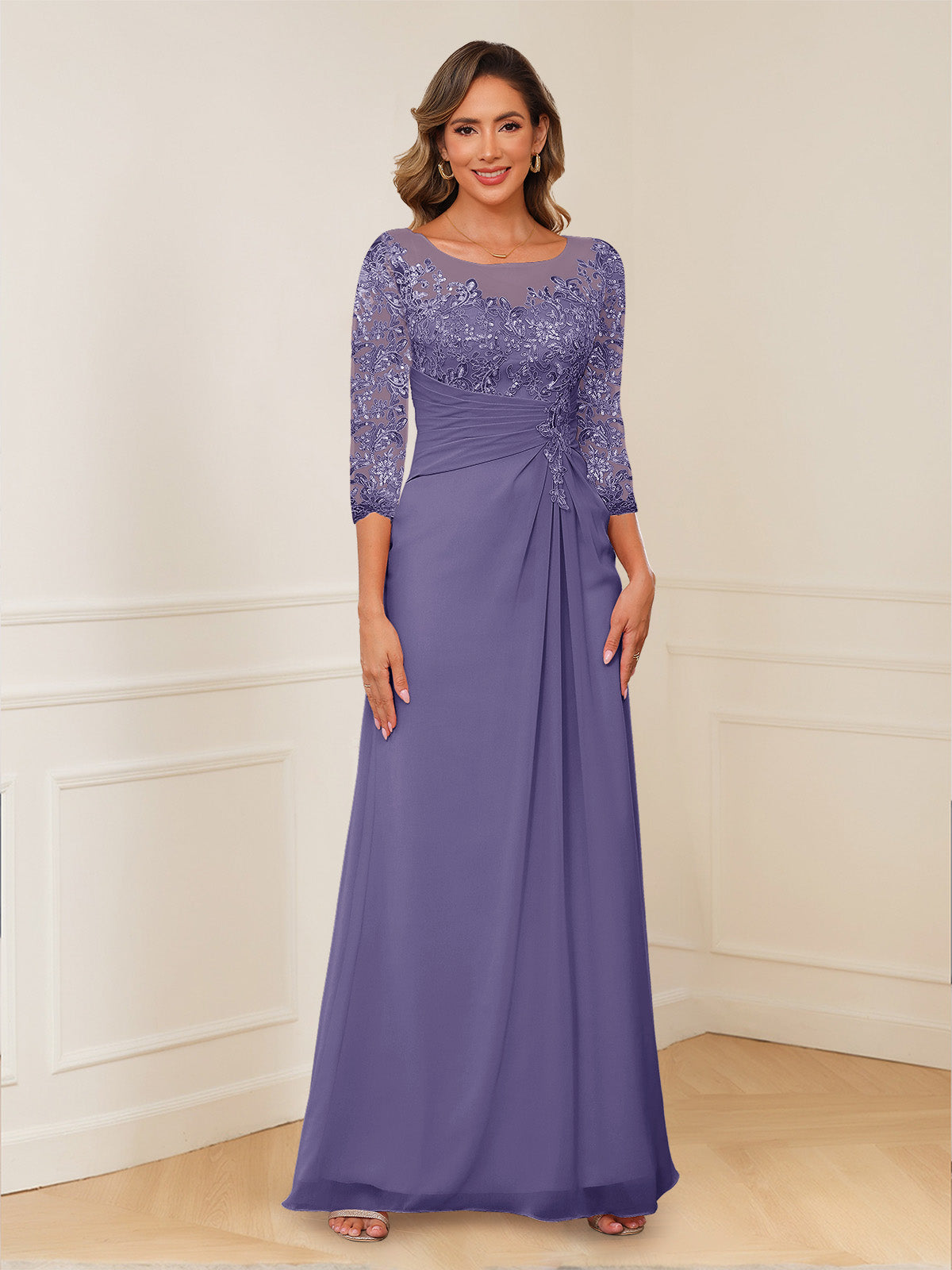 Rosalie wisteria alternate front view 3 mother of the bride dress