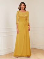 Josephine Cove Gold back view mother of the bride dress