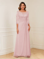 Josephine Cove Pearl Pink back view mother of the bride dress