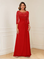 Josephine Cove Red front view mother of the bride dress