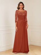 Josephine Cove Rust front view mother of the bride dress