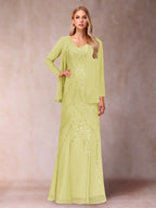 Celestine Rose Daffodil front view mother of the bride dress