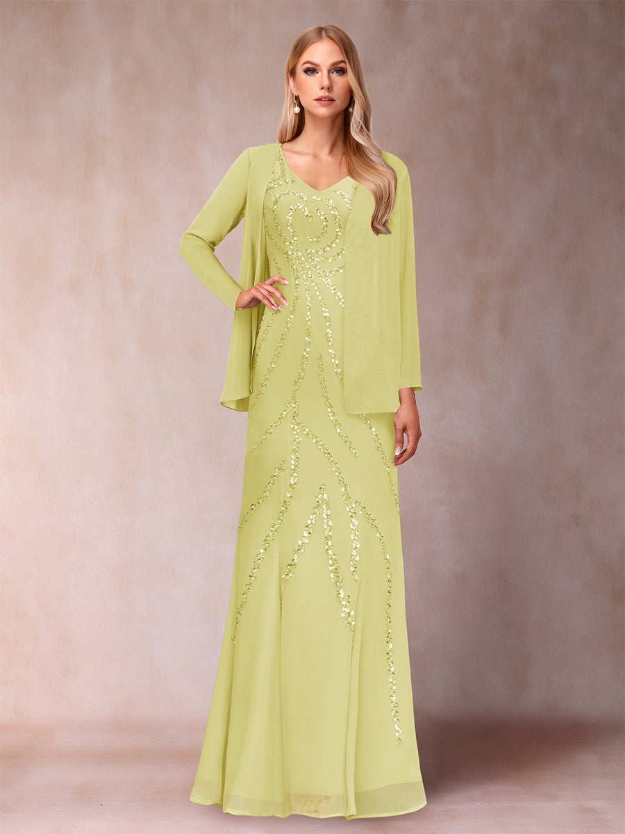 Celestine Rose Daffodil front view mother of the bride dress