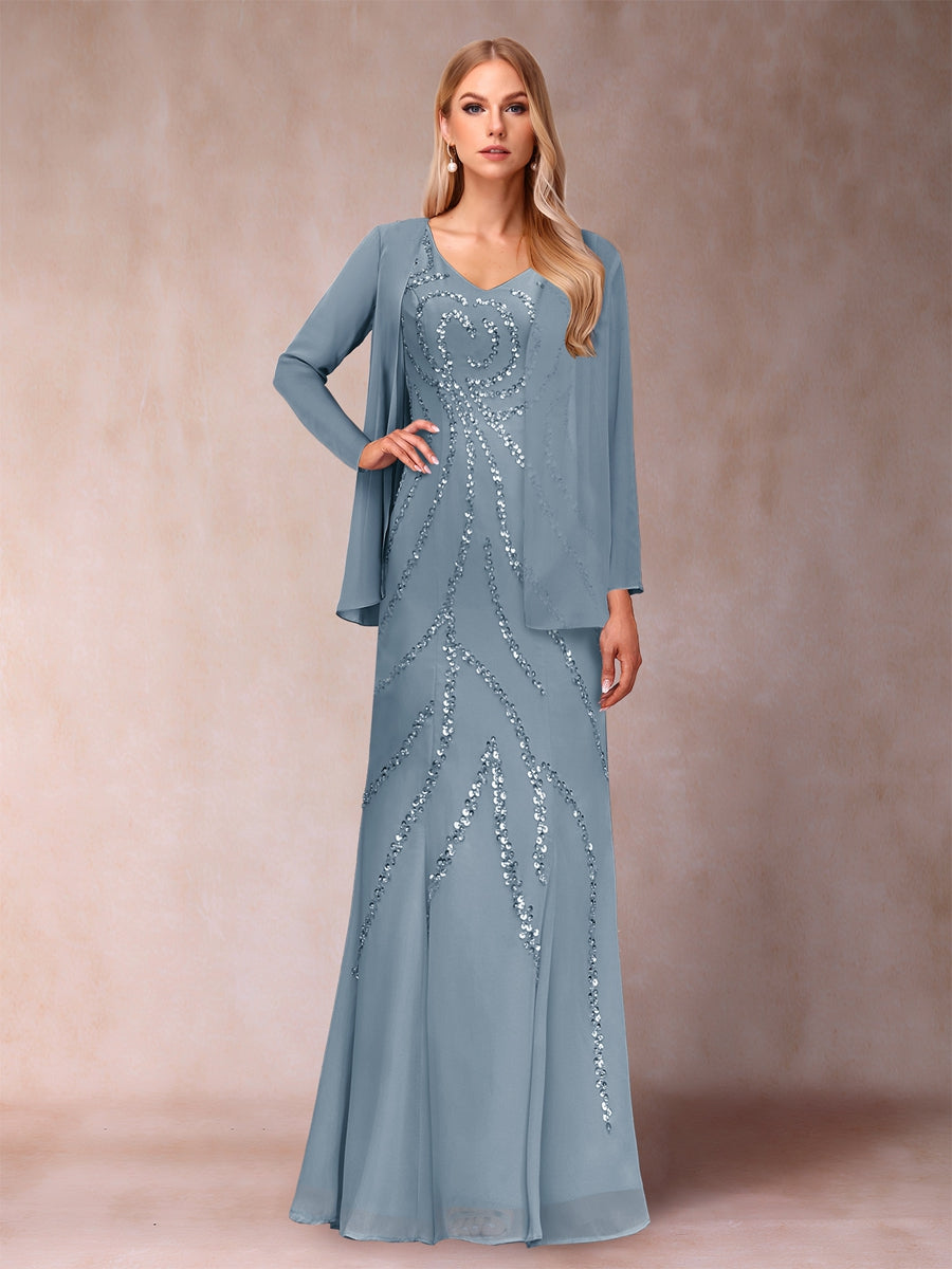 Celestine Rose Dusty Blue bodice detail mother of the bride dress