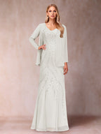 Celestine Rose Ivory back view mother of the bride dress
