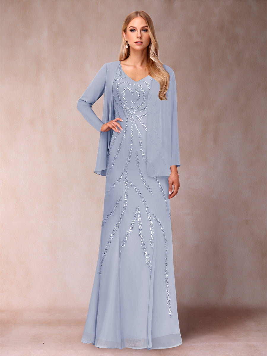 Celestine Rose Lavender front view mother of the bride dress