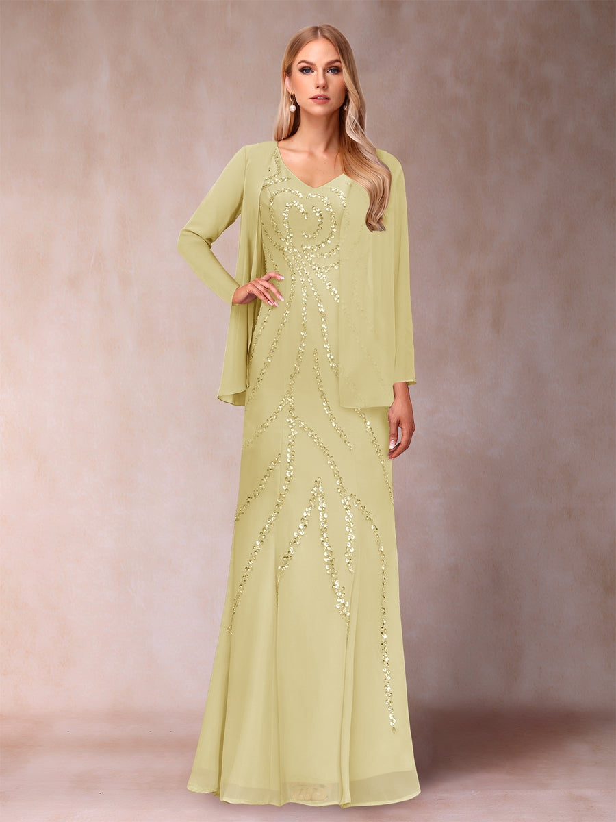Celestine Rose Yellow front view mother of the bride dress