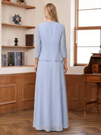 Isabel Elise Lavender back view mother of the bride dress