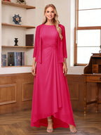 Isabel Elise Fuchsia back view mother of the bride dress