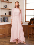 Isabel Elise Pearl Pink front view mother of the bride dress