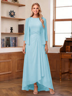 Isabel Elise Sky Blue back view mother of the bride dress