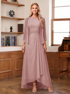 Isabel Elise Mauve front view mother of the bride dress