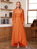 Isabel Elise Orange front view mother of the bride dress