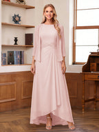 Isabel Elise Pearl Pink back view mother of the bride dress
