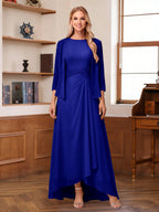 Isabel Elise Royal Blue side view mother of the bride dress