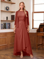 Isabel Elise Rust front view mother of the bride dress