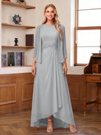 Isabel Elise Silver front view mother of the bride dress