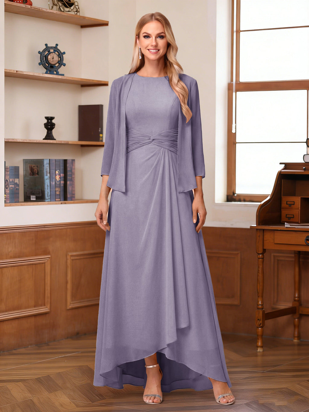 Isabel Elise Wisteria back view mother of the bride dress