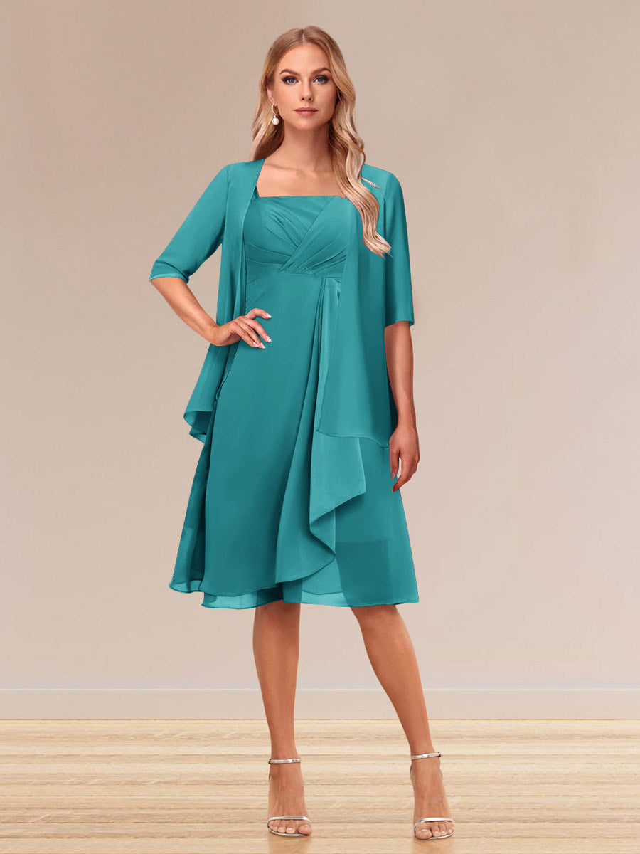 Honoria Turquoise front view wedding guest dress
