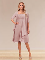 Honoria Dusty Rose side view wedding guest dress