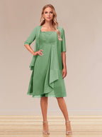 Honoria Sage Green back view wedding guest dress