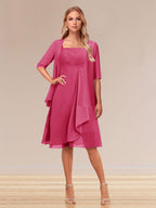 Honoria Fuchsia front view wedding guest dress