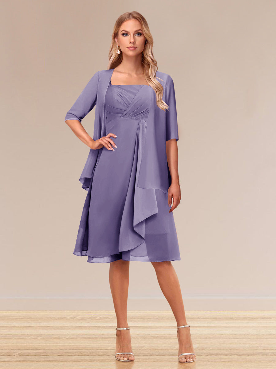 Honoria Lilac back view wedding guest dress