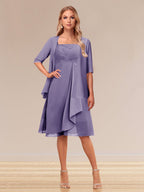 Honoria Lilac back view wedding guest dress