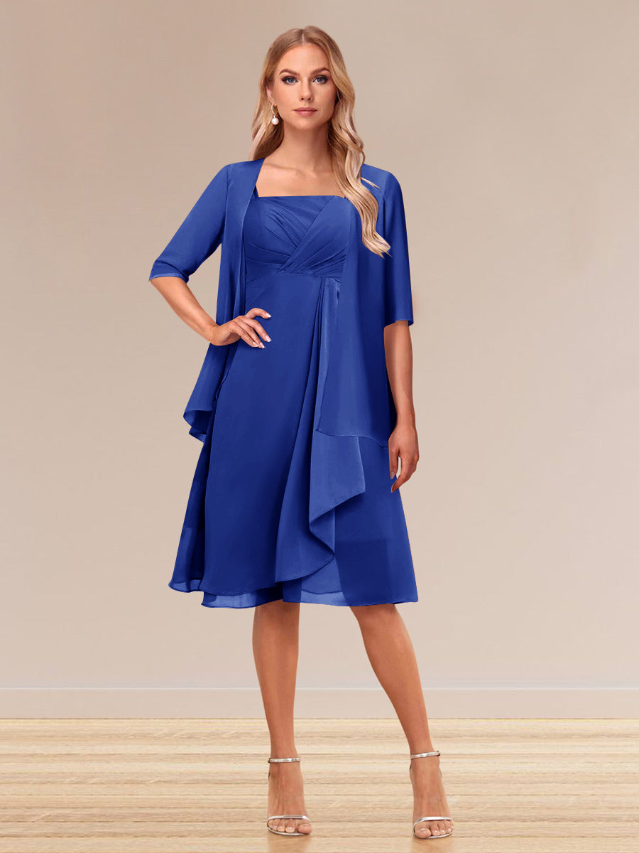 Honoria Royal Blue front view wedding guest dress