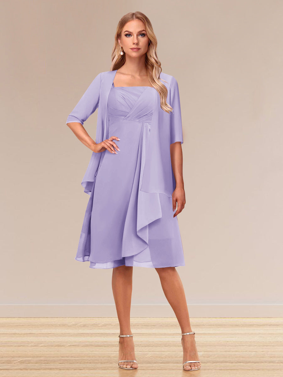 Honoria Lilac front view wedding guest dress