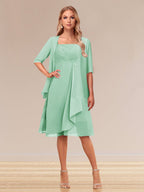 Honoria Mint Green front view wedding guest dress