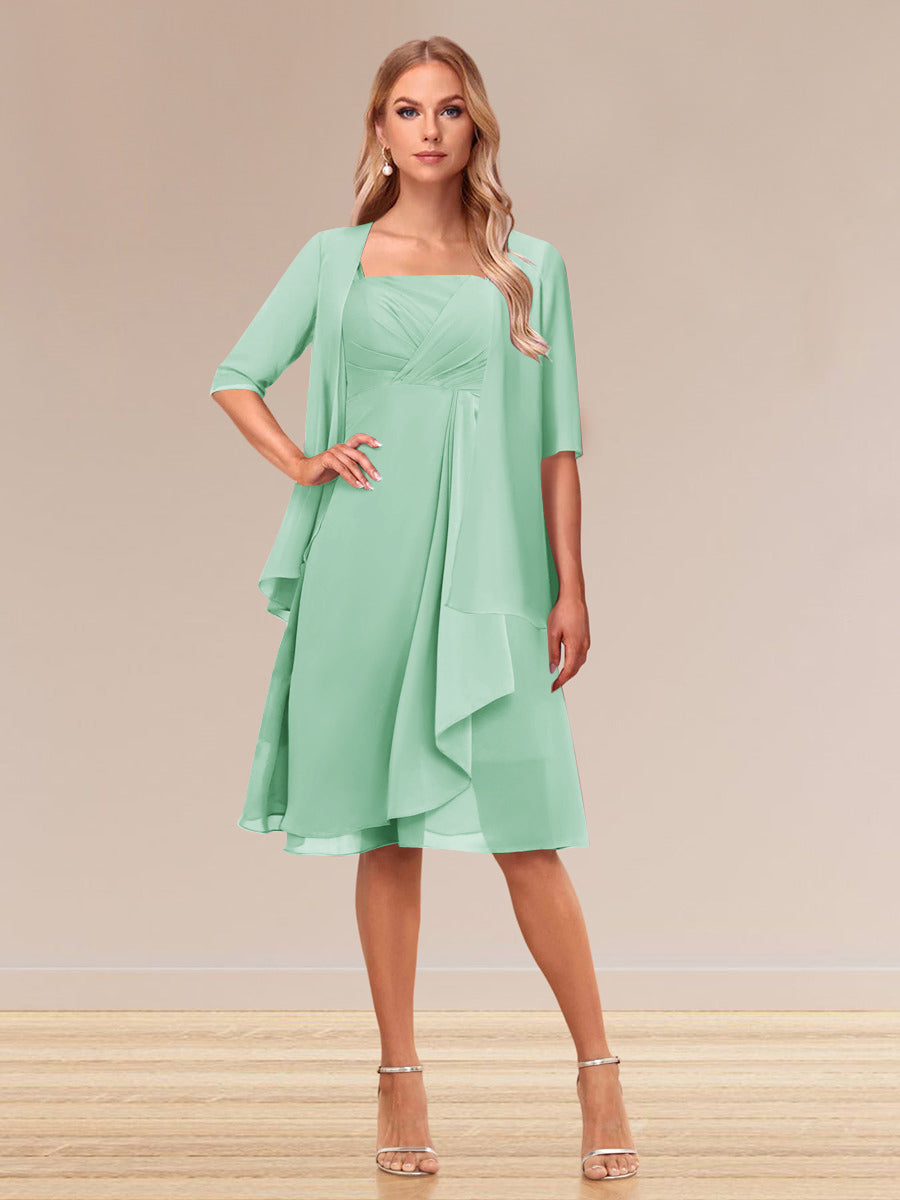 Honoria Mint Green front view wedding guest dress