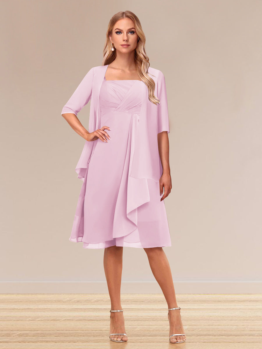 Honoria Rose Pink front view wedding guest dress