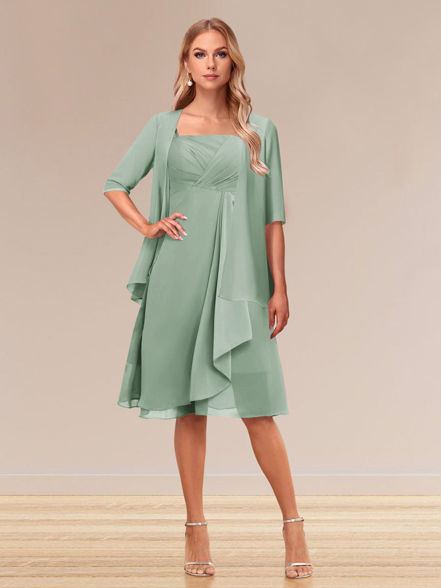Honoria Sage Green front view wedding guest dress