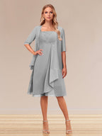 Honoria Silver front view wedding guest dress