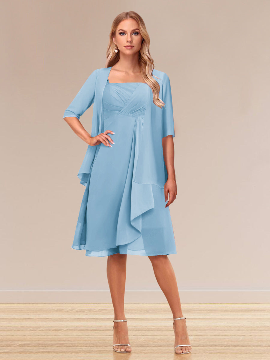 Honoria Sky Blue side view wedding guest dress