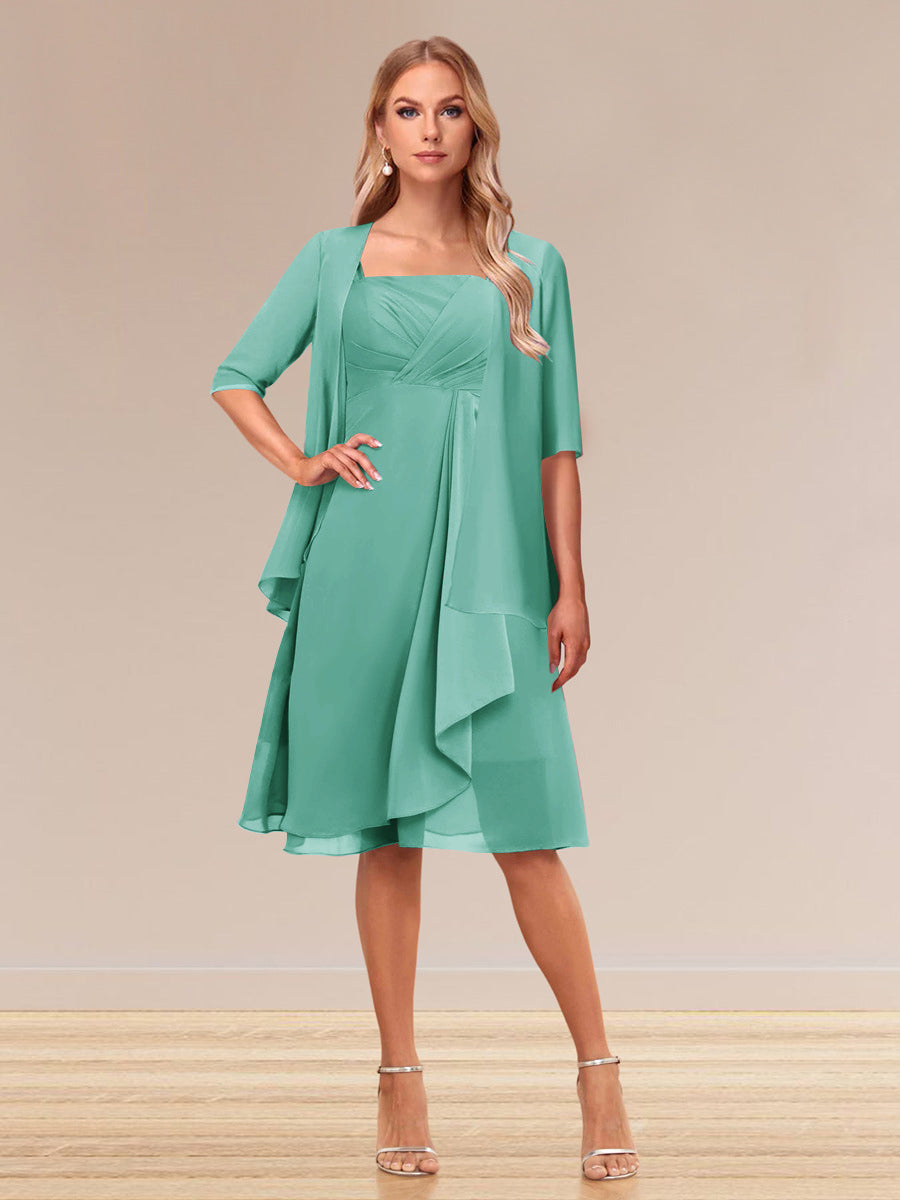 Honoria Pool Blue back view wedding guest dress