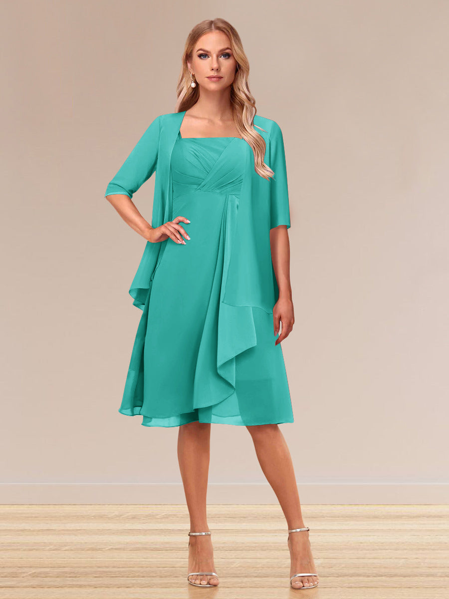 Honoria Turquoise back view wedding guest dress