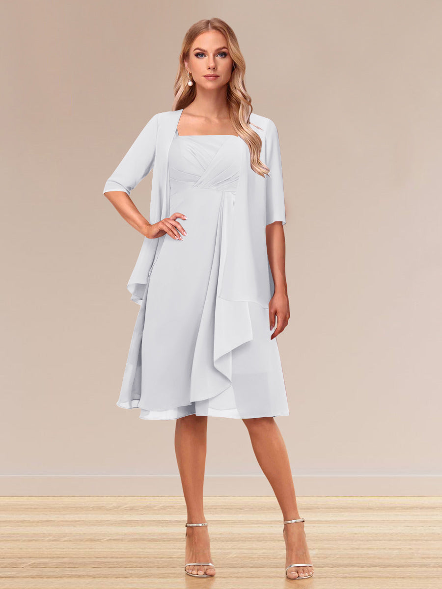 Honoria White front view wedding guest dress