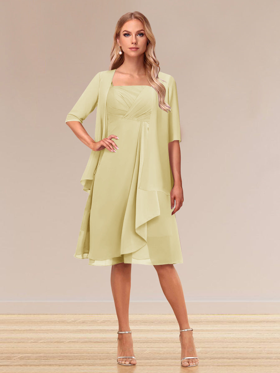 Honoria Yellow front view wedding guest dress