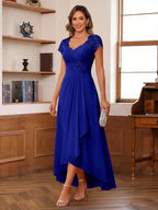 Cecilia Wren Royal Blue side view mother of the bride dress