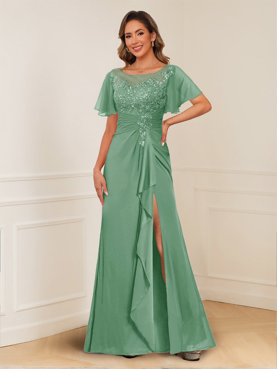 Ursula Rose Eucalyptus front view mother of the bride dress