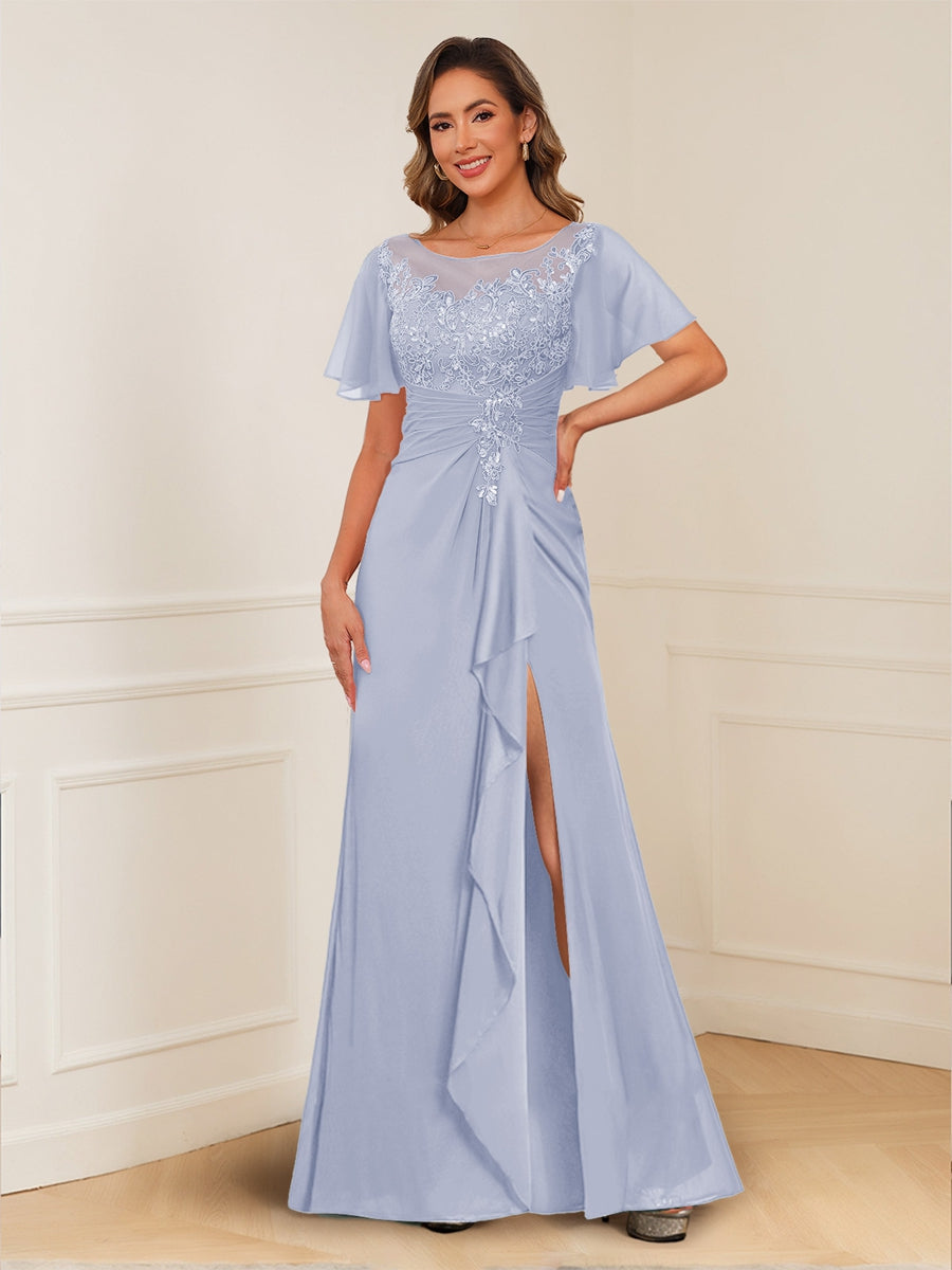 Ursula Rose Lavender front view mother of the bride dress