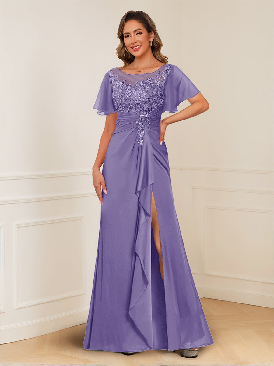 Ursula Rose Lilac front view mother of the bride dress