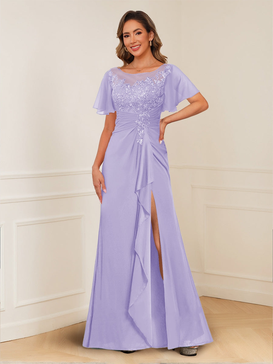 Ursula Rose Lilac back view mother of the bride dress